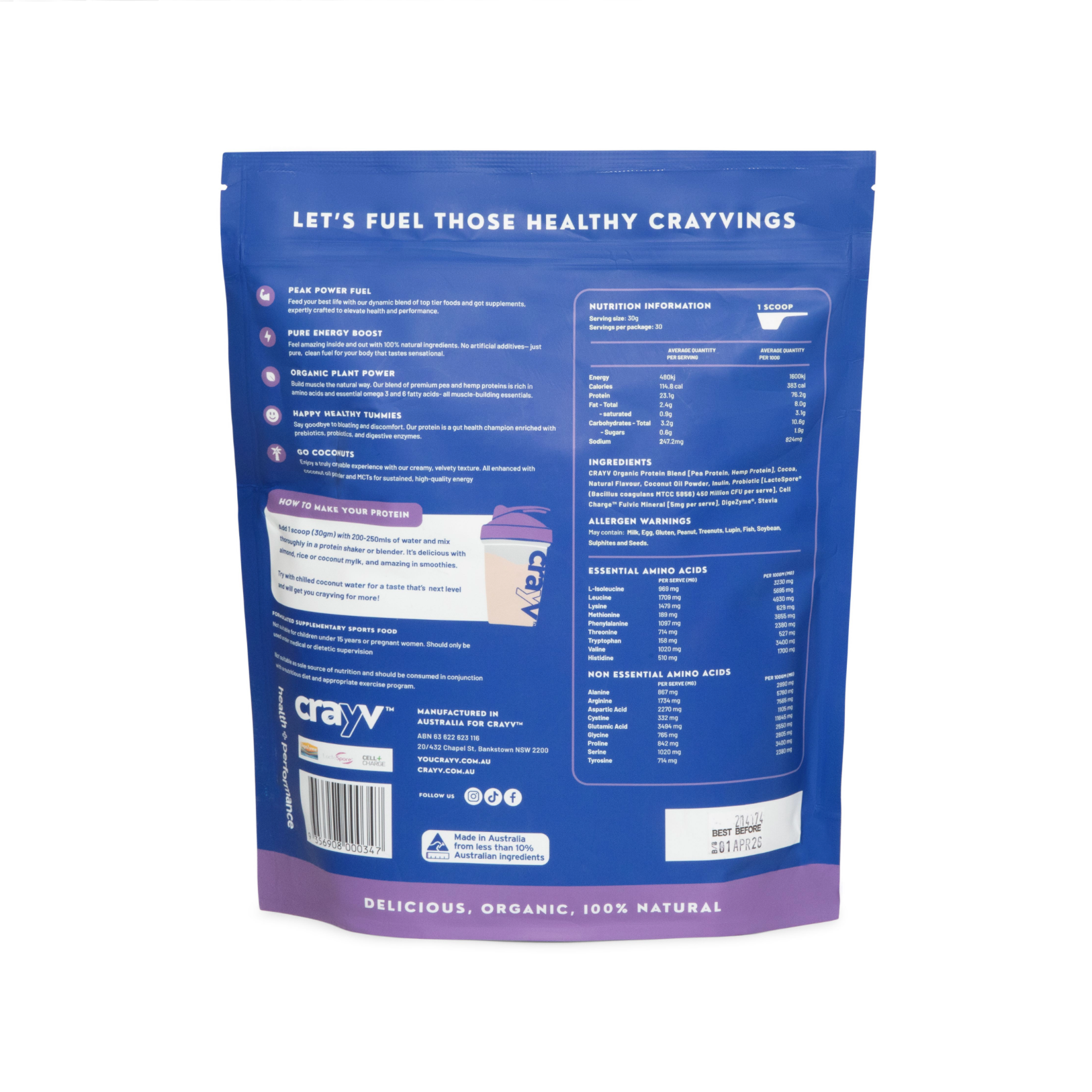 strawberry swirl pack with 100% natural ingredients